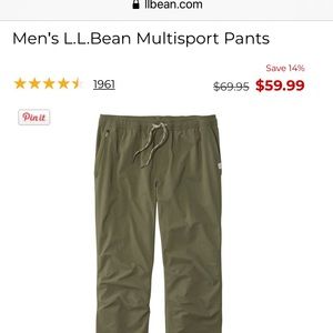L. L. Bean Multi-Sport Pants size M/Tall